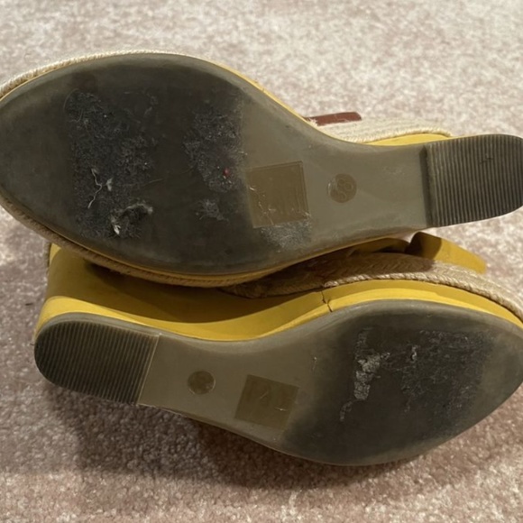 Yellow Wedge Sandals - Picture 3 of 3